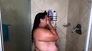 Big Tits Big Ass Bbw Taking A Hot Teasing Soapy Shower