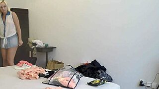 SUPER HOT BEAUTIFUL AND SEXY GIRLS TRY ON HAUL TURNS INTO A LESBIAN PARTY ON HIGH HEELS AND MINISKIRTS WITH BACKSTAGE.