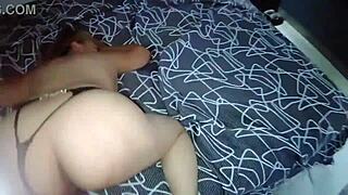 Prostitute Loves Getting Fucked Doggy Style on Her Knees with Hands Tied Behind Her Back!