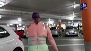 Trashy kiwi slut shows off at the mall and on a busy public street