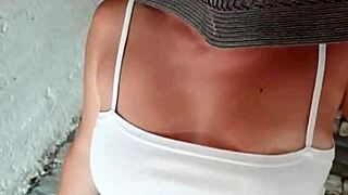 Hot stepmom's public tease or blowjob?