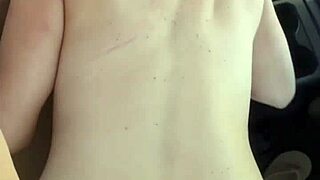 real escort with huge tits gets fucked doggy in public, watches herself cum