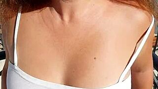 Hot stepmom's public tease or blowjob?