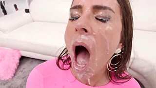 busty milf susi gets double anal fucked by four cocks in this suggestive scene