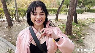 Nadja Hot, the tattooed Spanish girl, caught swallowing Torbe's cum.