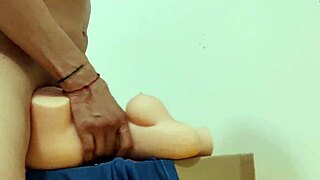 fucking a realistic sex doll she even screams like a chinese girl