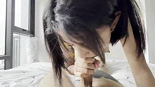 Co-Worker Giving Hot Blowjob I Came a Lot in Her Mouth