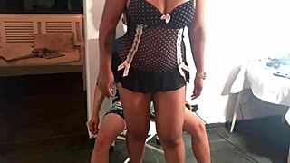 Teasing him until he cums from this big thick cock!