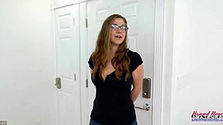 Cute Brunette Kay Lee Rubs Pussy Before Giving Bj