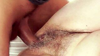 hairy granny feels overwhelming pleasure as young repairman bangs her hard