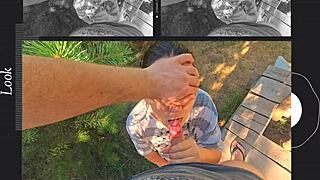 Why are you rubbing your panties for your horny stepsister? Watch the powerful cumshot!