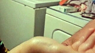 My wife and I casually undress and start playing with each other's bodies