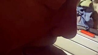 My wife and I casually undress and start playing with each other's bodies