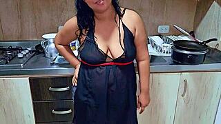 squirting in the kitchen for my stepson im horny stepmom