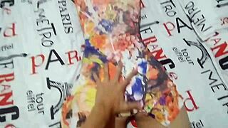 Latina wife cheats in mirror