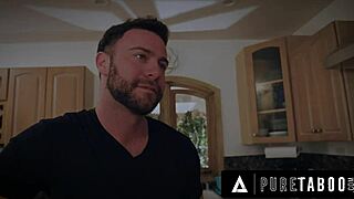 Hailey Rose caught with cum facial from stepdad and stepbro