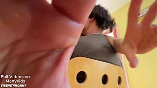 why does this milf stepmom fake mtv cribs? to trick her stepson into fucking her pussy.