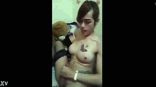 Big Shooter Ladyboy Crossdresses and Dominates