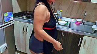squirting in the kitchen for my stepson im horny stepmom
