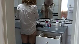 Beautiful Stepmother Pleases Me Masturbates And I Cum In Her Pussy