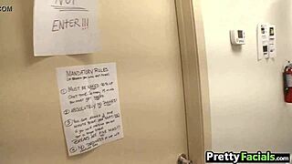 perfect ass babe gets facial from roxy love in hot scene