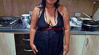 squirting in the kitchen for my stepson im horny stepmom