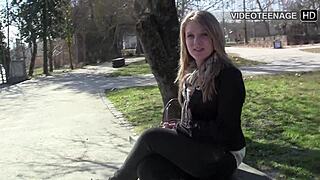 19 Year Blonde Jess Does Her First Porn Casting