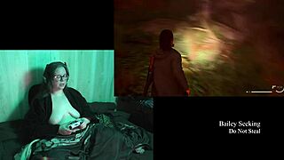 why are you playing alan wake 2 naked with those big tits on display?