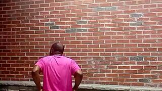 private strip tease facing backwards in warm weather