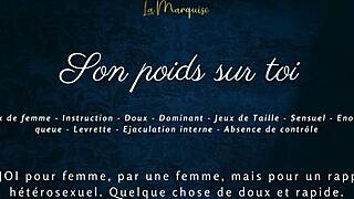 hey ladies, feel the weight of a man on you in this french audio experience