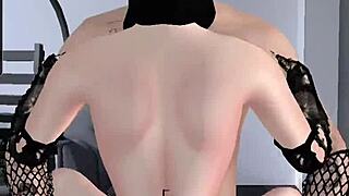 Femboy With Big Tits Moans Loudly While Receiving Cum On Her Boobs