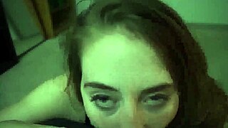 playful girl sucking my dick with cumshot and facial