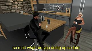 late night cheating sex in the kitchen with wife