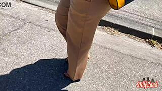 vanessa coquine showing off her big breasts in rouen part 1