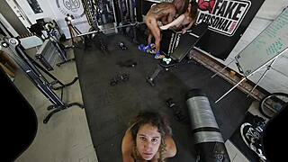 Foursome in gym with Ada Paradiso and Deianira Festa!