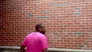 private strip tease facing backwards in warm weather