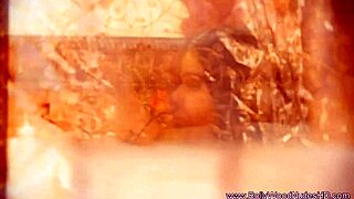 Petite brunette enjoys a relaxing body cleanse