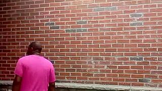 private strip tease facing backwards in warm weather