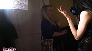 Hot blonde Hannah and skinny brunette Olyssia are licking their sweet pussies together.