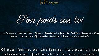 hey ladies, feel the weight of a man on you in this french audio experience