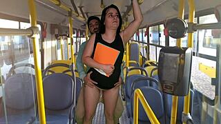 why is the student getting fucked inside the bus in public?