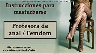 i am the profesora espa�ola doing anal joi femdom hipnosis sin manos, it's so intens