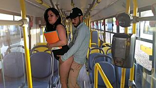 why is the student getting fucked inside the bus in public?