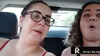 Crazy Chat In The Car With Natasha, Flashing Big Tits Passionately