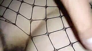 Mature married couple engages in amateur POV anal sex and assfucking during their wedding day.