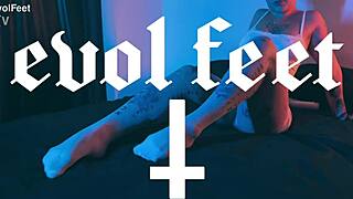 My Feet Love Attention From Goddess Latina Legs Nylon Pantyhose Sucking Toes