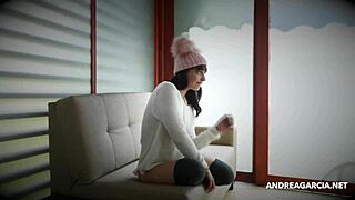 Sexy latin girl enjoys dirty interview and masturbation fun