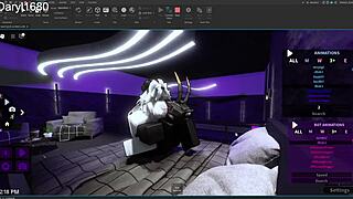 Intense roblox sex session with big ass and tits, cum explosion