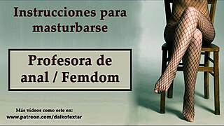 i am the profesora espa�ola doing anal joi femdom hipnosis sin manos, it's so intens