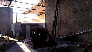 my stepdaughter gave me her ass on the terrace